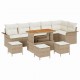 Sonata H Градински Софа Комплект 10 pcs Бежов и кремав 110 x 55 x 71 см
