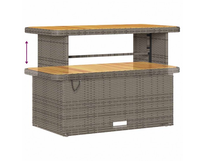Sonata H Градински Софа Комплект 10 pcs Сив 110 x 55 x 71 см
