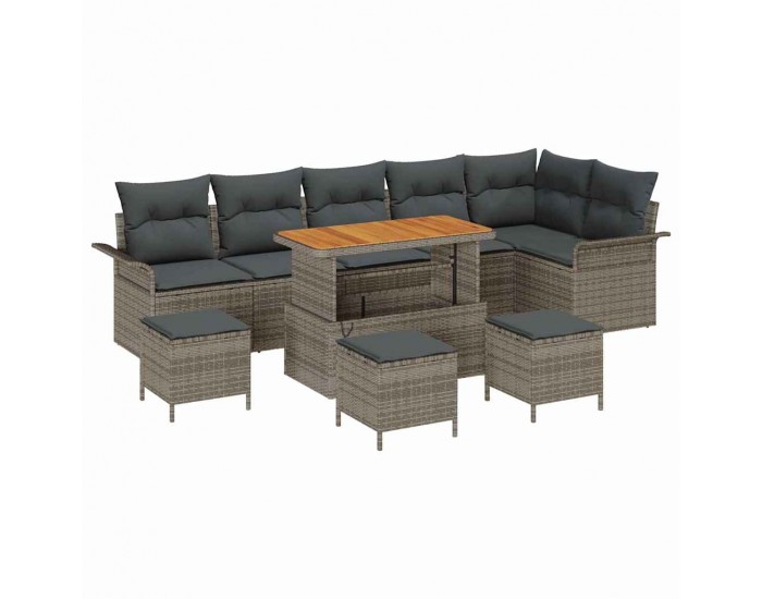 Sonata H Градински Софа Комплект 10 pcs Сив 110 x 55 x 71 см