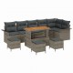 Sonata H Градински Софа Комплект 10 pcs Сив 110 x 55 x 71 см
