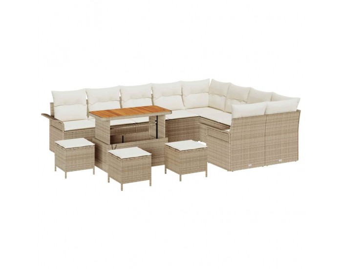 Sonata H Градински Софа Комплект 13 pcs Бежов и кремав 110 x 55 x 71 см