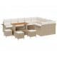 Sonata H Градински Софа Комплект 13 pcs Бежов и кремав 110 x 55 x 71 см