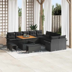 Sonata H Градински Софа Комплект 13 pcs Черно 100 x 100 x 71 cm - Canapele și bănci de grădină