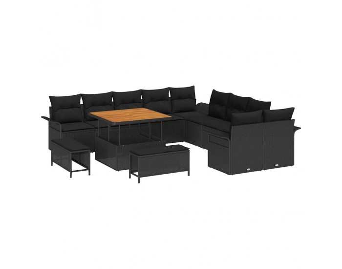 Sonata H Градински Софа Комплект 13 pcs Черно 100 x 100 x 71 cm