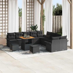 Sonata H Градински Софа Комплект 13 pcs Черно 80 x 80 x 71 cm - Canapele și bănci de grădină