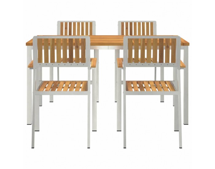 Sonata H Комплект за хранене в градината 5 pcs Акациево дърво масив