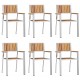 Sonata H Комплект за хранене в градината 7 pcs Акациево дърво масив