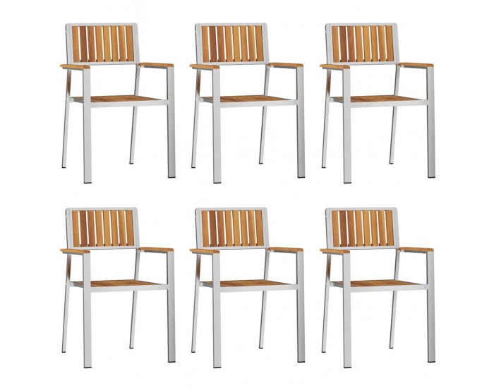 Sonata H Комплект за хранене в градината 7 pcs Акациево дърво масив