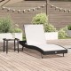 Sonata H Шезлонг с маса 2 pcs Черен 40 x 40 x 40.5 см полиратан