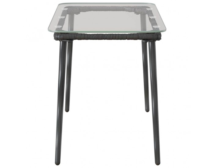 Sonata H Градинска маса Черно 80 x 40 x 45.5 cm Полиратан