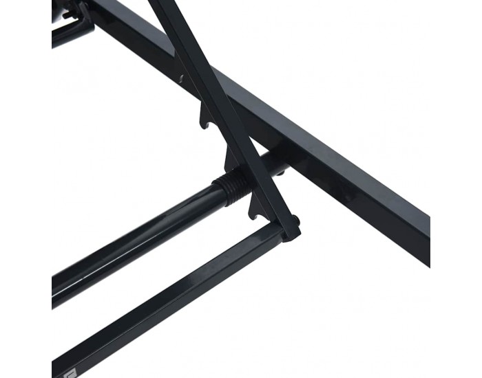 Sonata H Шезлонги с маса 2-човек 3 pcs Черен и антрацит 197 x 54 x 86 см