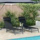 Sonata H Шезлонги с маса 2-човек 3 pcs Черен и антрацит 197 x 54 x 86 см