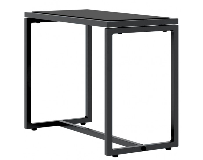 Sonata H Шезлонги с маса 2-човек 3 pcs Черен и антрацит 197 x 54 x 86 см