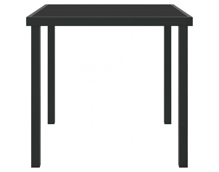 Sonata H Градинска маса Черно 80 x 80 x 73 см Масивна тикова дървесина
