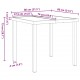 Sonata H Градинска маса Черно 80 x 80 x 73 см Масивна тикова дървесина