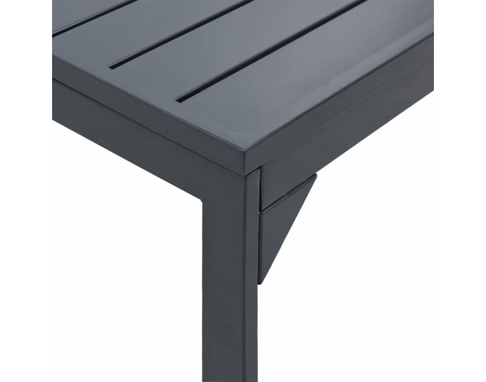 Sonata H Разтеглена маса Антрацит 180 x 80 x 76 см Стомана