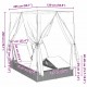 Sonata H Двуетажно шезлонг с покрив Кафяво 205 x 129 x 200 см PE ратан