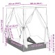 Sonata H Двуетажно шезлонг с покрив Сив 205 x 129 x 200 см PE ратан