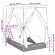 Sonata H Двуетажно шезлонг с покрив Светлосиво 205 x 129 x 200 см