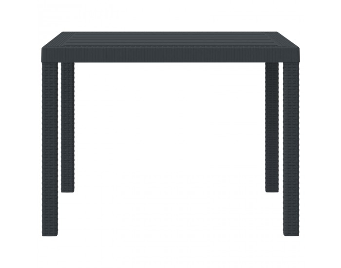 Sonata H Градинска маса Антрацит 100 x 100 x 73 см полиратан