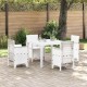 Sonata H Градинска маса Бяло 100 x 100 x 73 см полиратан