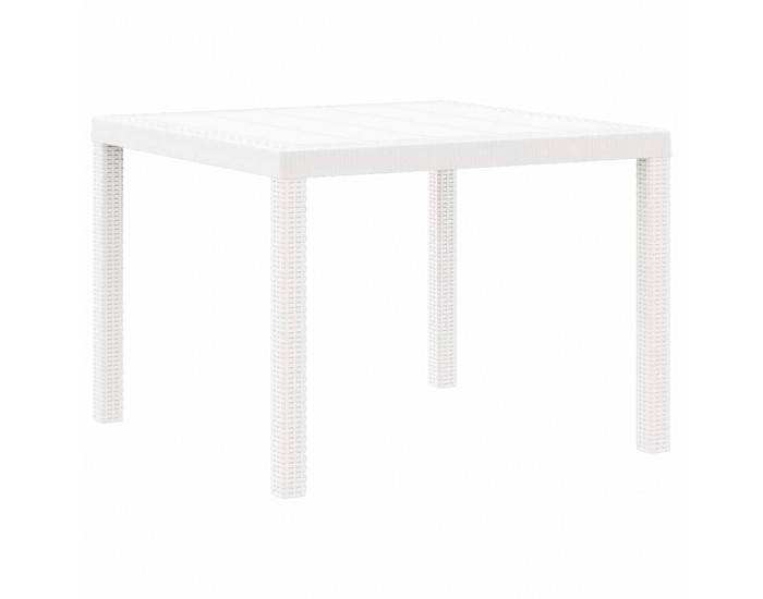 Sonata H Градинска маса Бяло 100 x 100 x 73 см полиратан