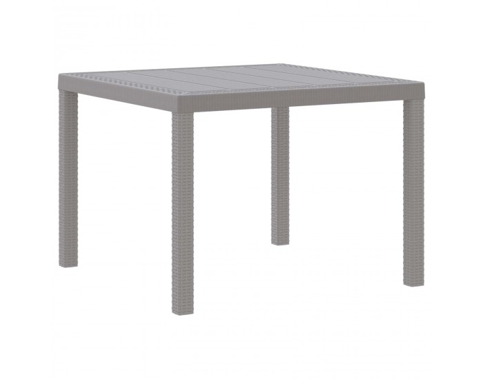 Sonata H Градинска маса Светлосиво 100 x 100 x 73 см полиратан