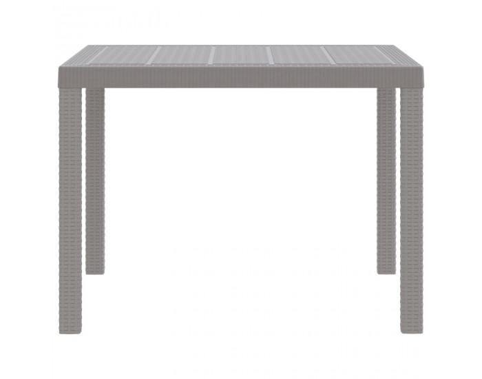 Sonata H Градинска маса Светлосиво 100 x 100 x 73 см полиратан