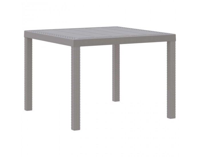 Sonata H Градинска маса Светлосиво 100 x 100 x 73 см полиратан