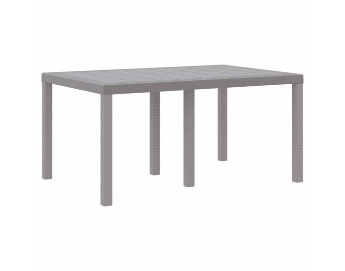 Sonata H Градинска маса Светлосиво 150 x 100 x 73 см полиратан