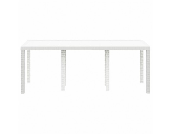 Sonata H Градинска маса Бяло 200 x 100 x 73 см полиратан
