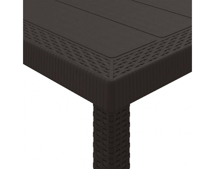 Sonata H Градинска маса Кафяво 250 x 100 x 73 см полиратан