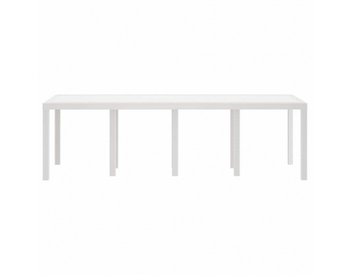 Sonata H Градинска маса Бяло 250 x 100 x 73 см полиратан