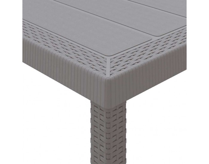 Sonata H Градинска маса Светлосиво 250 x 100 x 73 см полиратан