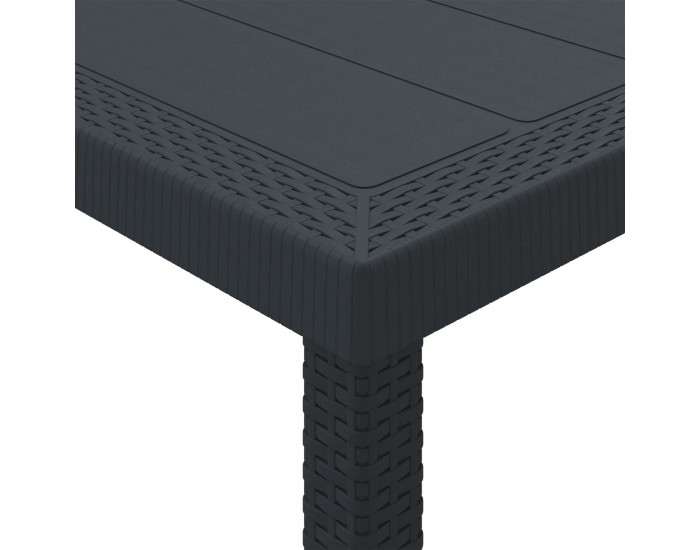 Sonata H Градинска маса Антрацит 350 x 100 x 73 см полиратан