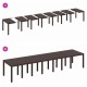Sonata H Градинска маса Кафяво 400 x 100 x 73 см полиратан