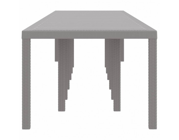 Sonata H Градинска маса Светлосиво 400 x 100 x 73 см полиратан
