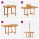 Sonata H Комплект за хранене в градината 5 pcs Кафяво 160 x 80 x 75 cm