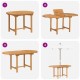 Sonata H Комплект за хранене в градината 7 pcs Кафяво 160 x 80 x 75 cm