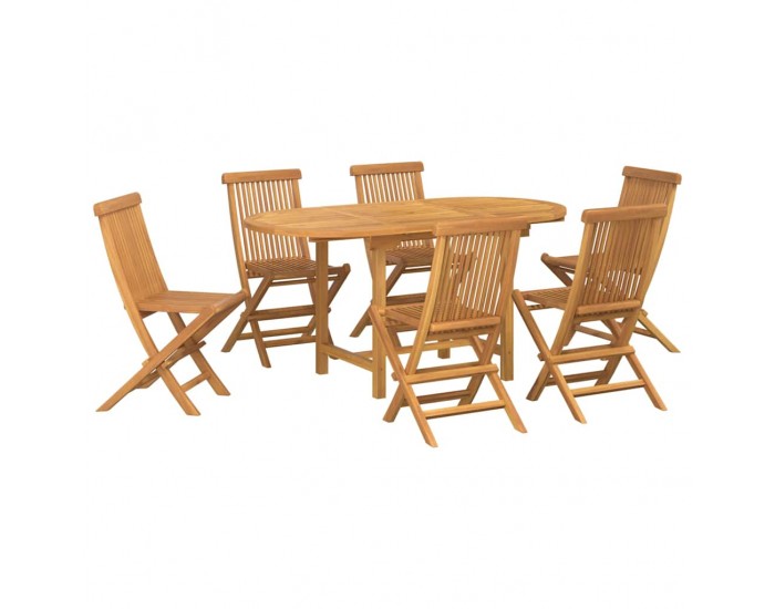 Sonata H Комплект за хранене в градината 7 pcs Кафяво 160 x 80 x 75 cm