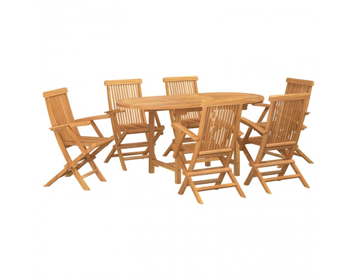 Sonata H Комплект за хранене в градината 7 pcs Кафяво 160 x 80 x 75 cm