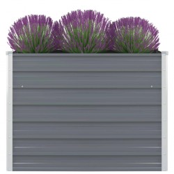 Sonata Повдигната леха, 100 x 100 x 77 см, поцинкована стомана, сива - Ghivece, jardiniere