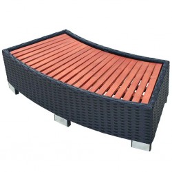 Sonata Спа стъпало, полиратан, 92x45x25 см, черно - Piscine și spa