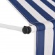 Sonata Ръчно прибиращ се сенник, 200 см, синьо-бели ивици -