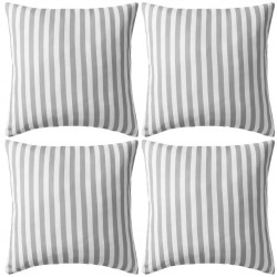 Sonata Градински възглавници, 4 бр, райета, 45x45 см, сиви - Perne decorative