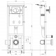 Sonata Скрито високо казанче, 11 л, 41x14x (110-125) cм -
