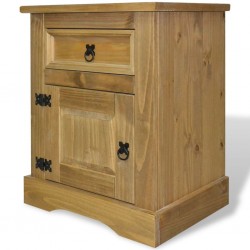 Sonata H Нощно шкафче, мексикански бор, стил Корона, 53x39x66 cм - Noptiere