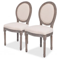 Sonata H Трапезни столове, 2 бр, кремави, текстил - Scaune de dining