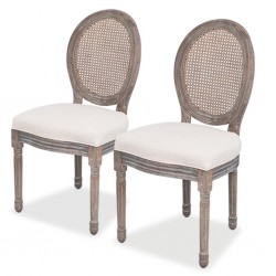 Sonata H Трапезни столове, 2 бр, кремави, текстил - Scaune de dining