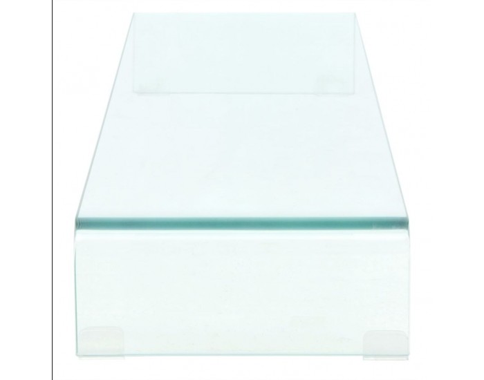 Sonata Стойка за телевизор / монитор прозрачно стъкло 110x30x13 см -
